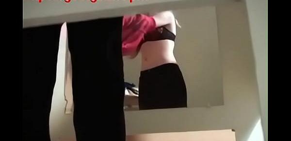  Teen changing clothes hidden cam